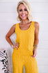 Crinkled U Neck Tank Top and Wide Leg Pants Set